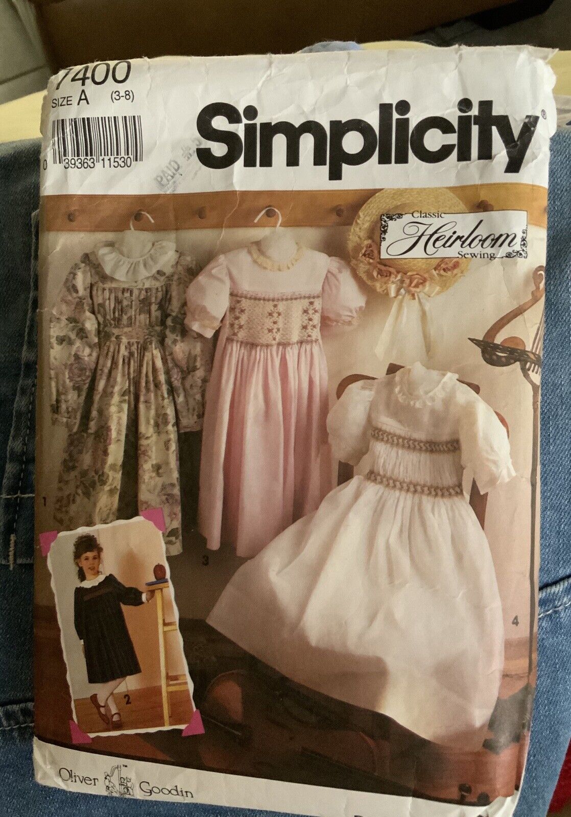 Simplicity Sewing Pattern 7400 Girls Size 3-8 1991 Cut & Complete 