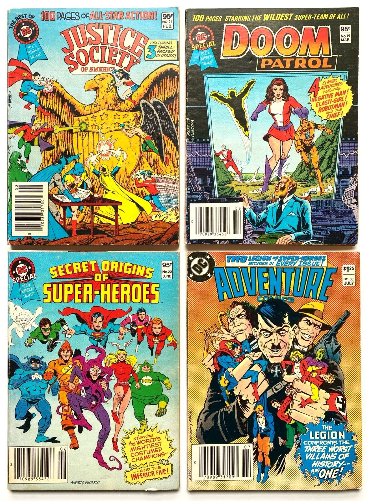 Comic Lot: 4 DC Digest Size Superhero Books, 1982-\'83, Superman, Wonder Woman