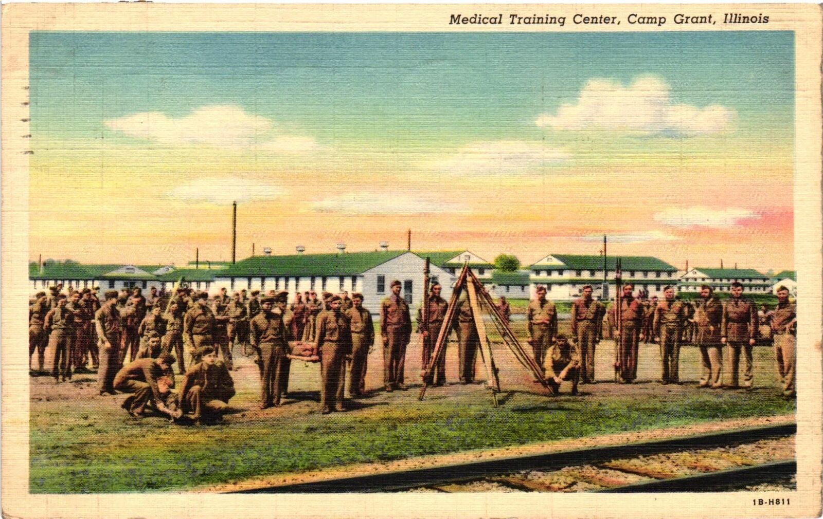 Vintage Postcard- Medical Training Center, Camp Grant IL Early 1900s