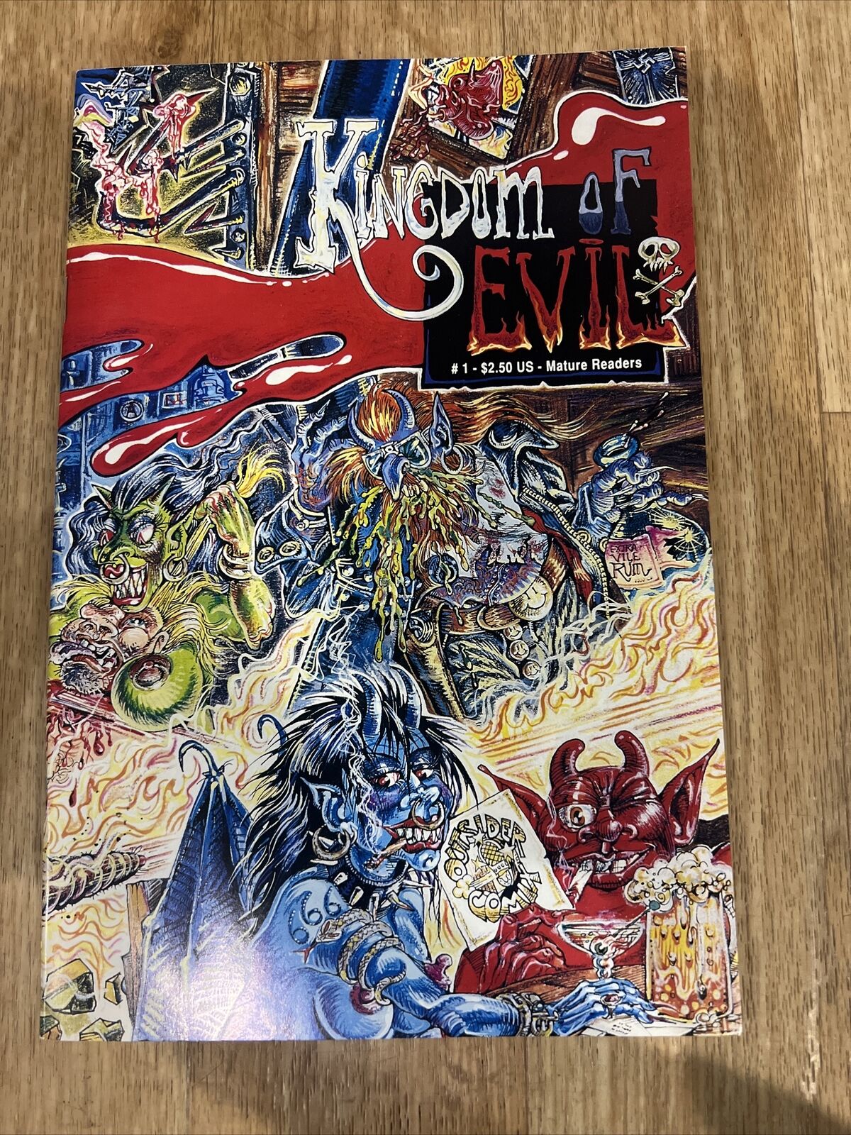 Kingdom of Evil #1 VF (1st) print S. CLAY WILSON outsider comic