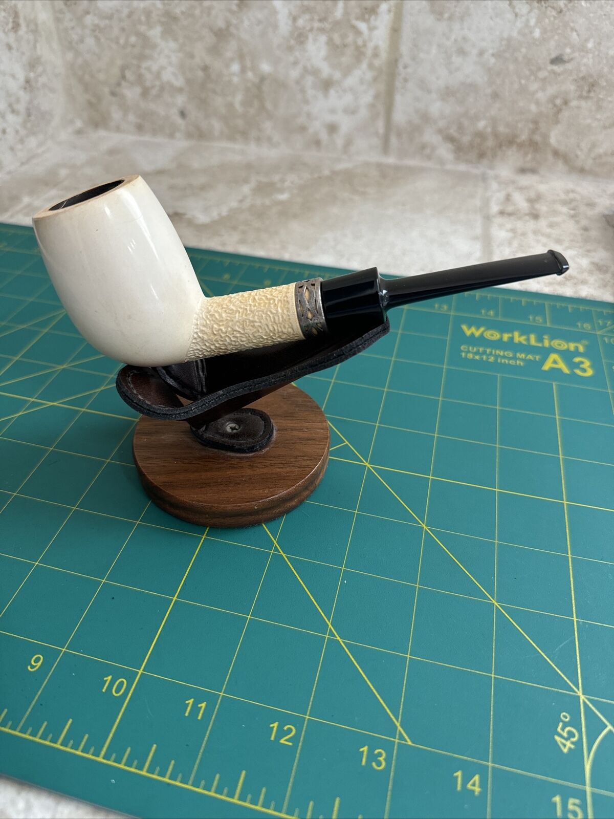 Meerschaum Billiard With Silver Band Great Condition Large