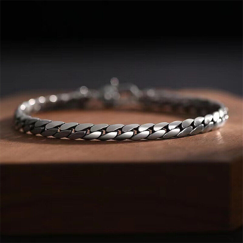 Men\'s Fashion Jewelry Silver Riding crop chain Fashion Light luxury Bracelet 