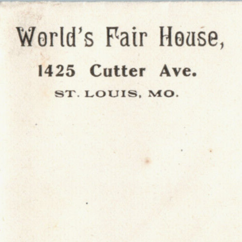 1904 St Louis Worlds Fair Expo House Postal Cover Unsued Stationary