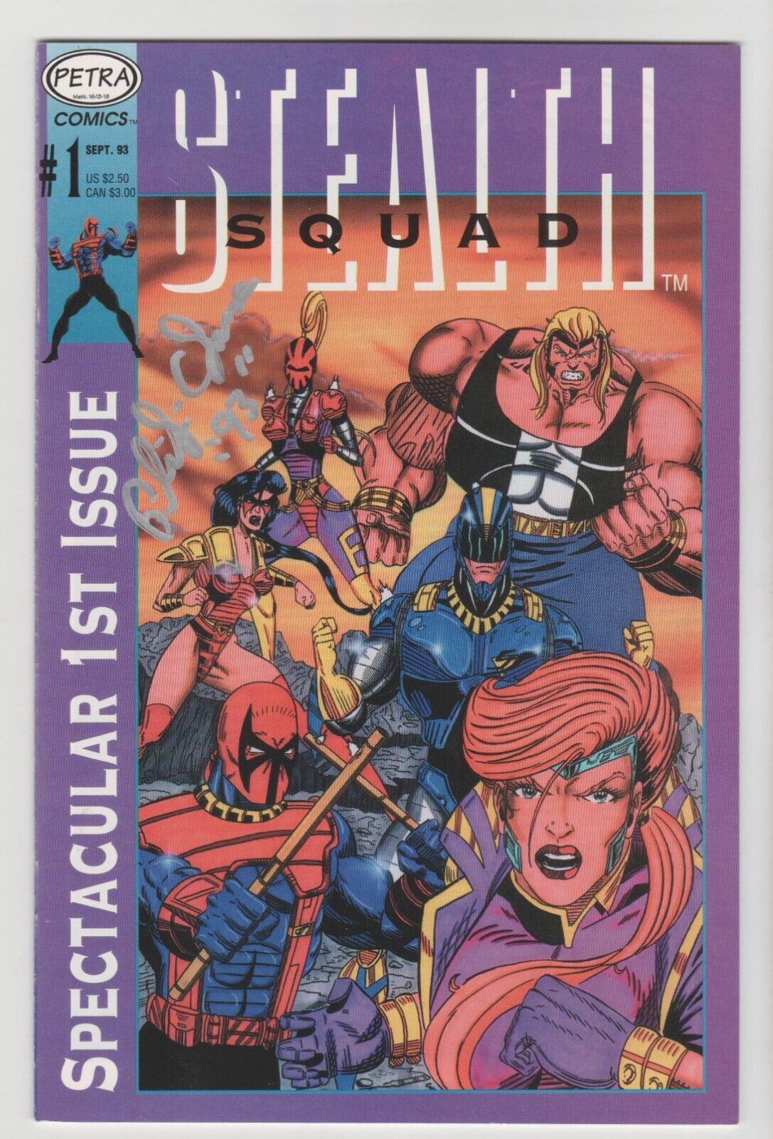 STEALTH SQUAD #1  (  VF/NM  9.0  ) SIGNED BY PHILIP C. LANE/CREATOR/ARTIST/1993