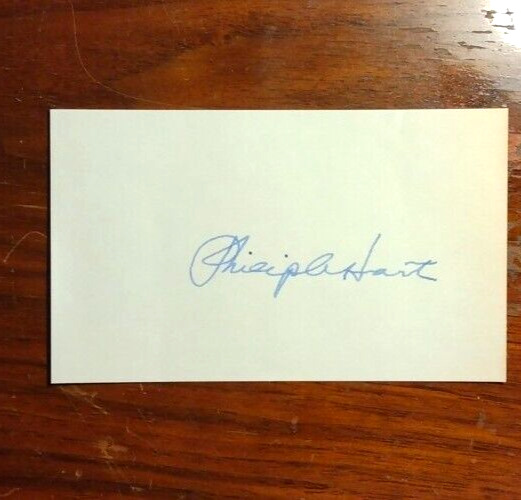 Michigan Senator Philip A. Hart (1912-1976) Autograph - Signed 3X5 Index Card