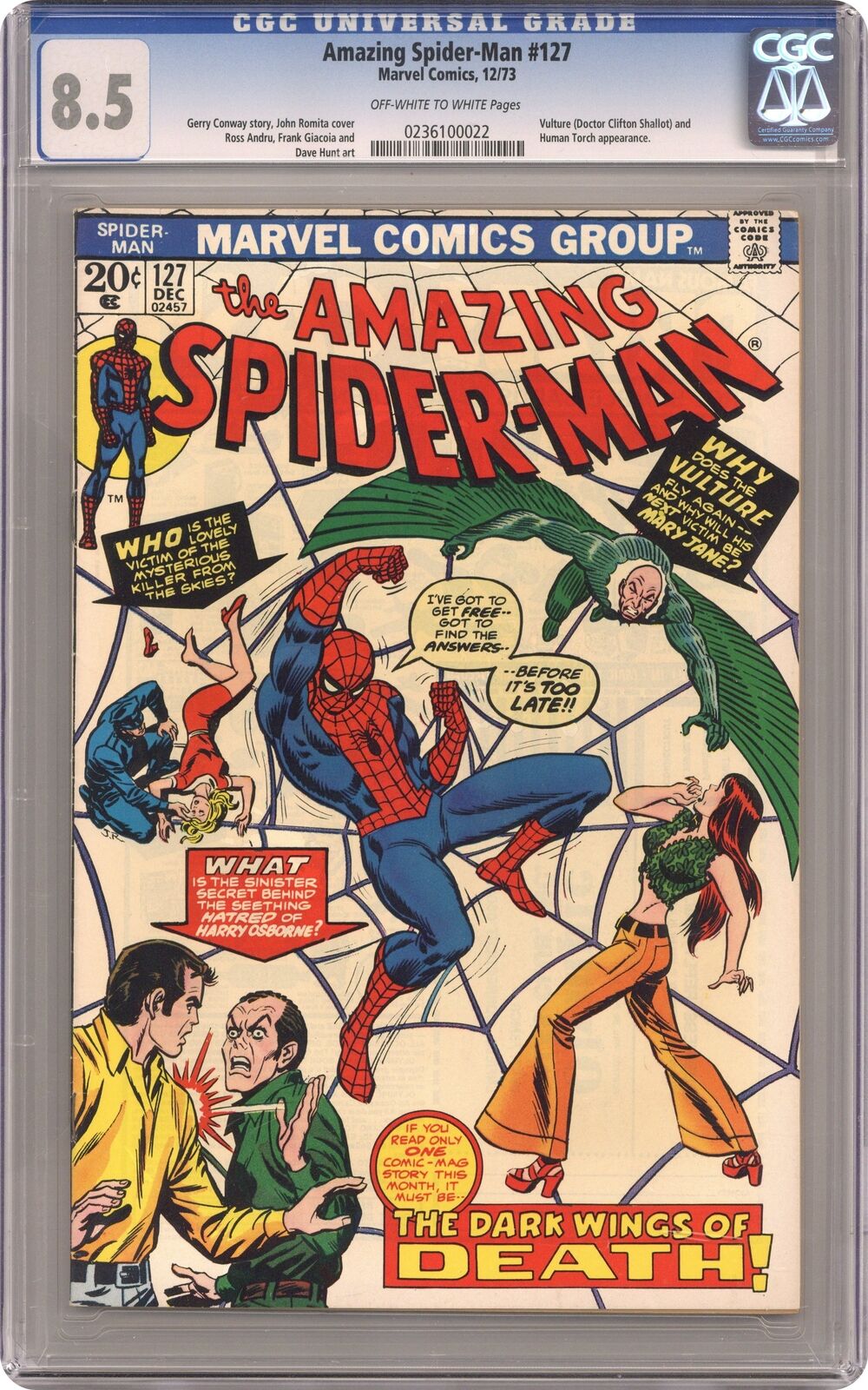 Amazing Spider-Man #127 CGC 8.5 1973 0236100022