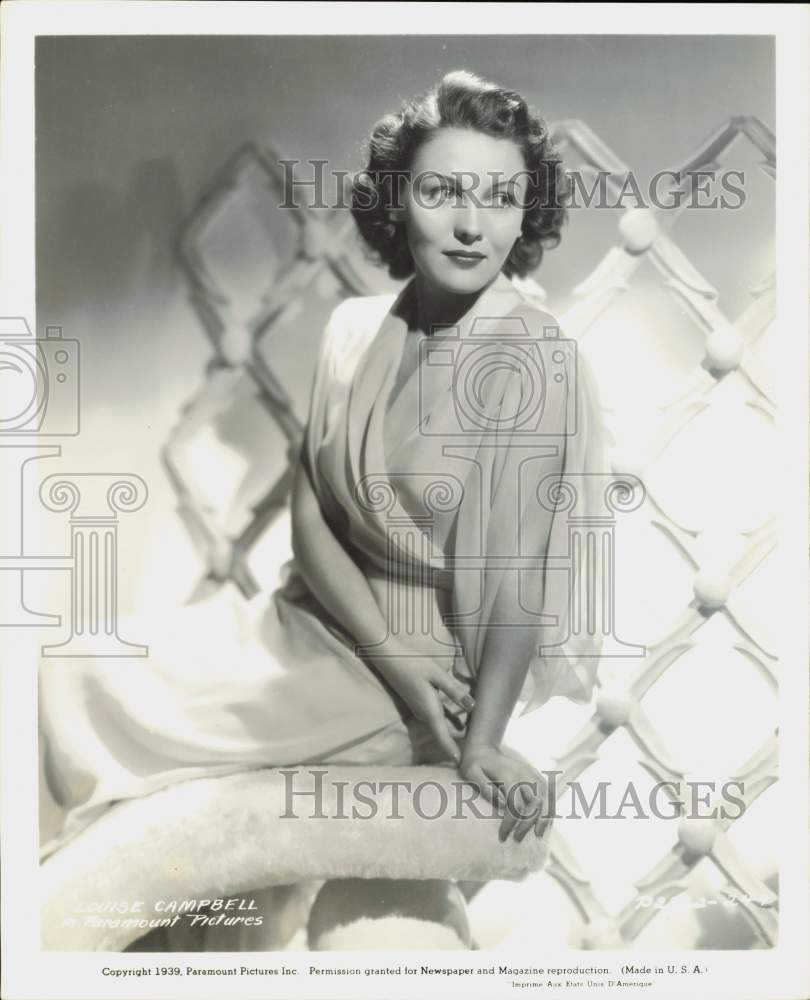 1939 Press Photo Actress Louise Campbell - kfx63817