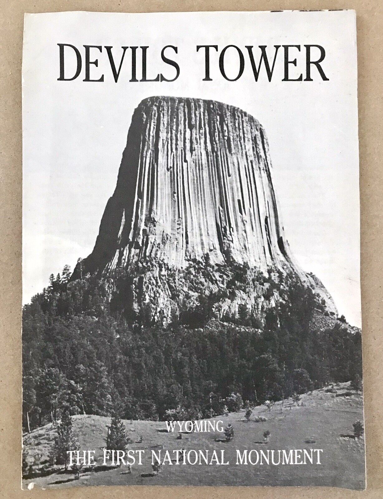 Devil's Tower, Wyoming, First National Monument, Vintage Brochure & Map, 1959