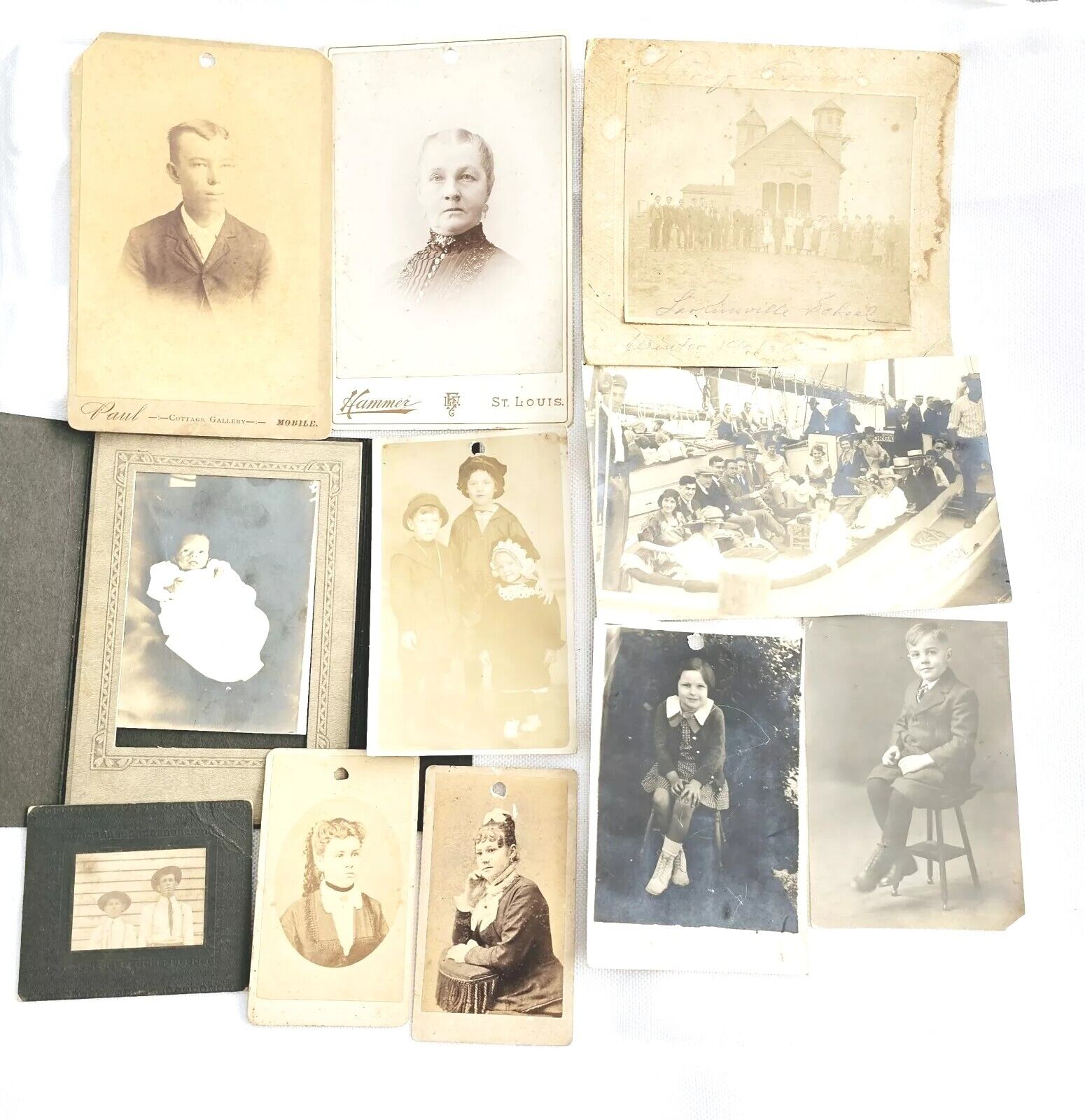 11 Antique Photographs 6 Cabinet Cards