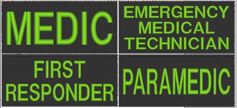 Large Panel Medic Identifier Morale Patch NHS Paramedic Rank ID Hook Backed