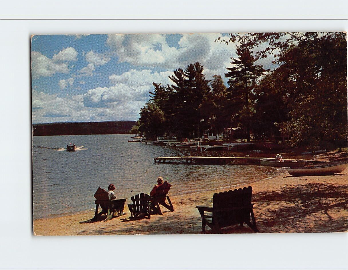 Postcard The Navy Yard, Lake Chaubunagungamaug, Webster, Massachusetts