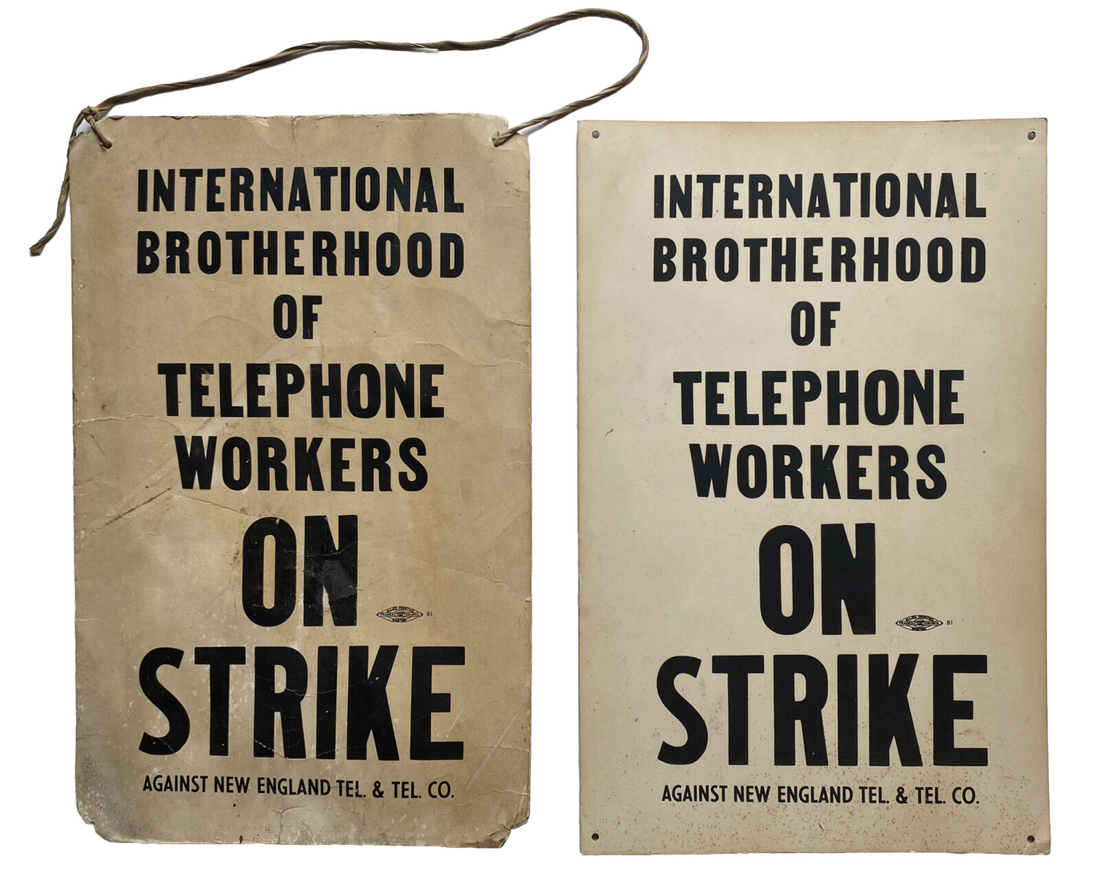 Rare Social History 1968 New England Telephone Union Worker Labor Strike Posters