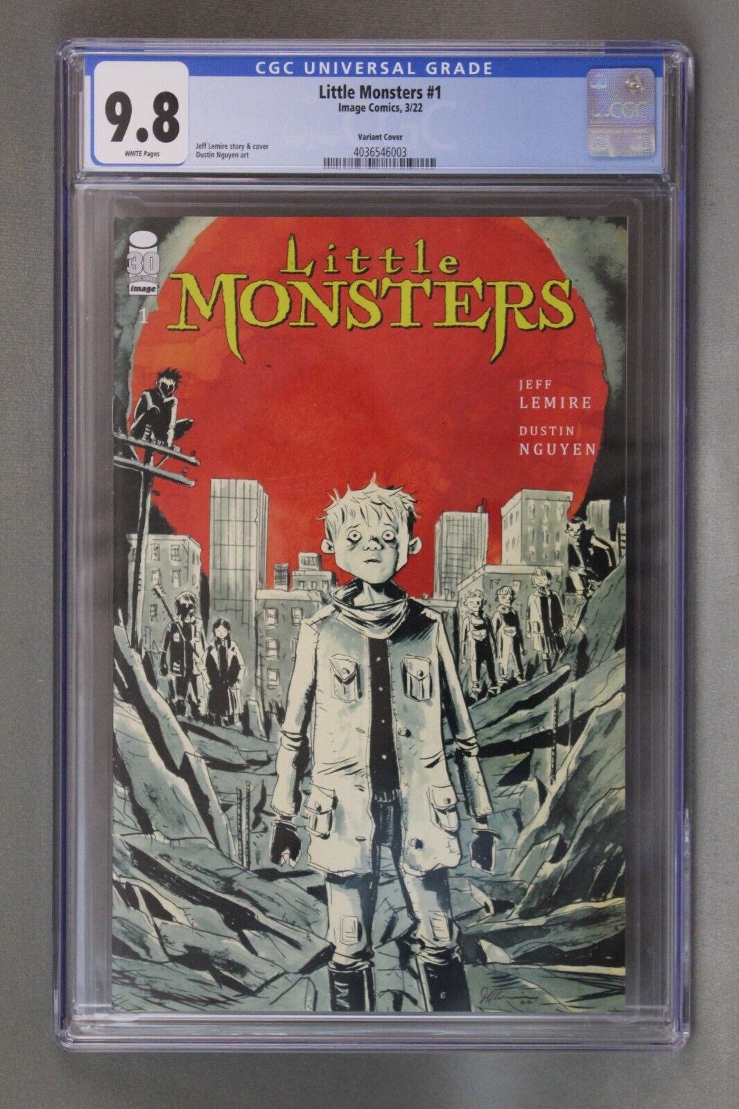 LITTLE MONSTERS #1, 3/22, CGC UNIVERSAL GRADE 9.8, White Pages, Variant Cover