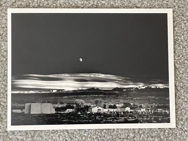 ANSEL ADAMS SIGNED PHOTO LITHOGRAPH MOONRISE, HERNANDEZ, NEW MEXICO, PHOTOGRAPHY