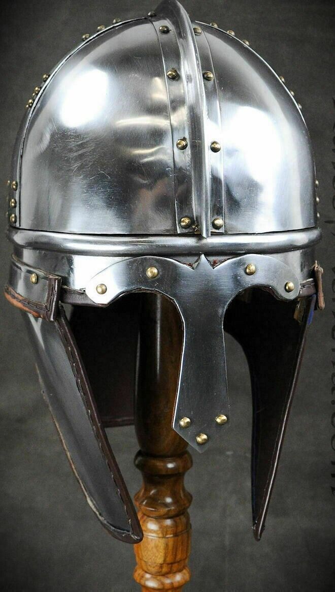 Medieval Steel Infantry Late Roman Ridge Helmet Burgh Castle Templar  Helmet