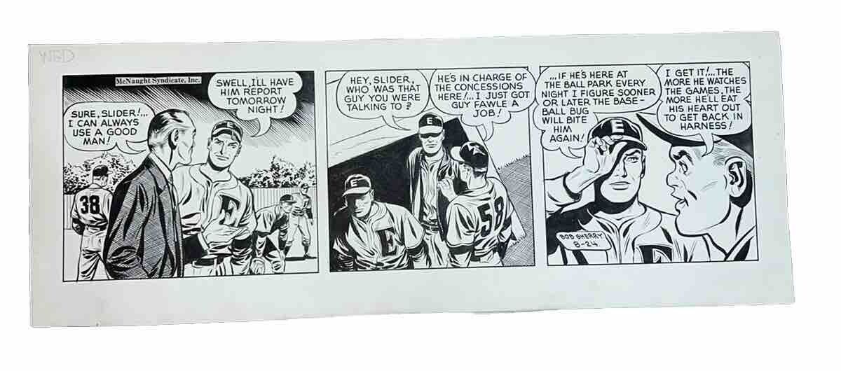 Bob Sherry Hook Slider Daily Comic Strip Original Art