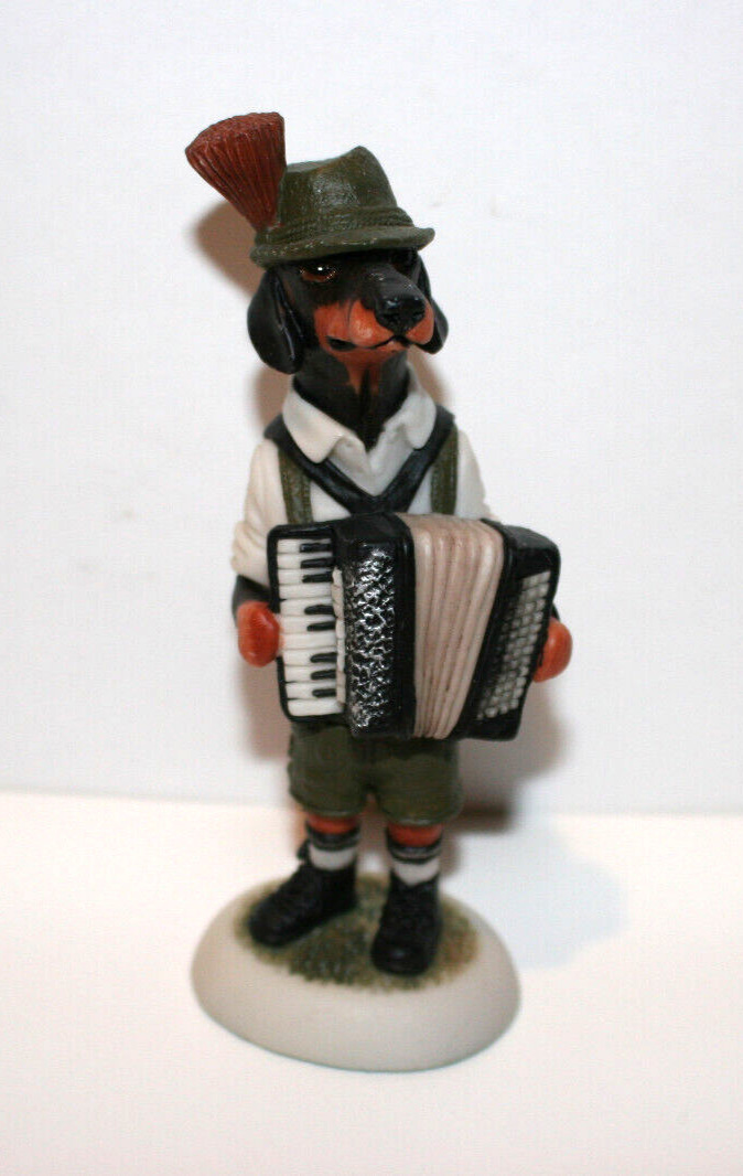 Country Companions England Dachshund Accordion German Dog Figurine 5\