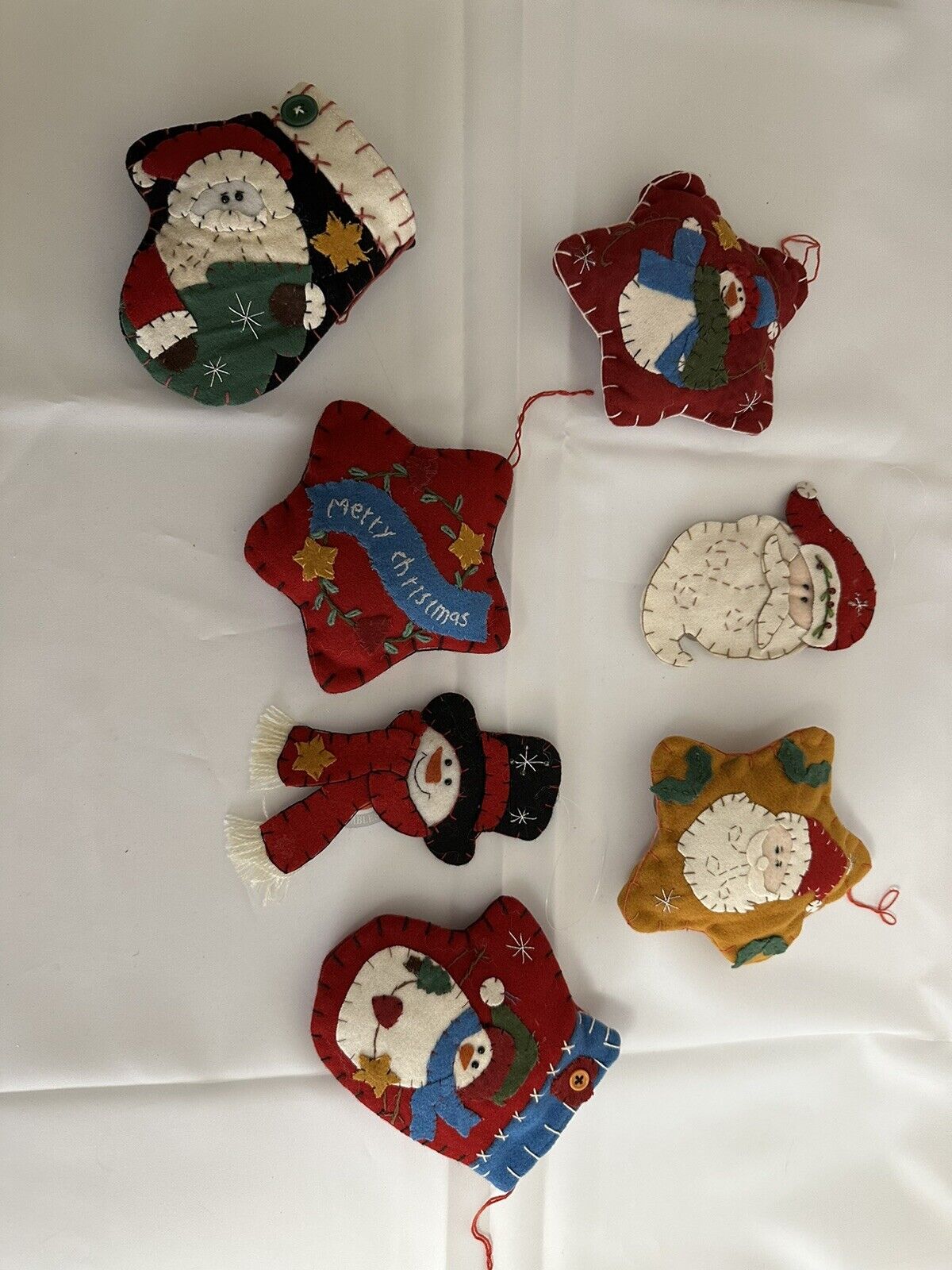 Delton Fine Collectibles Fabric Christmas Ornament Lot 