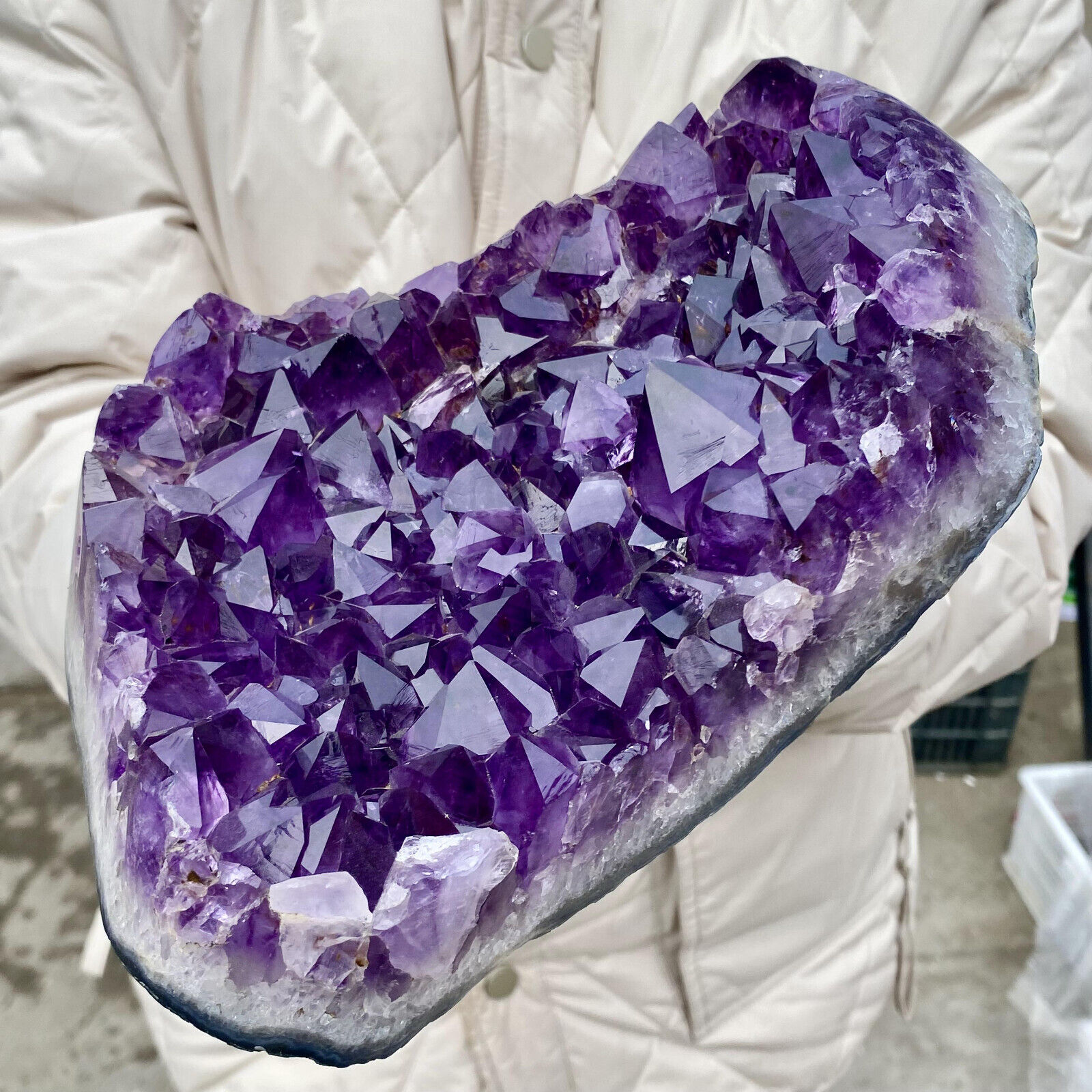 7.71LB Natural Amethyst geode quartz cluster crystal specimen energy healing