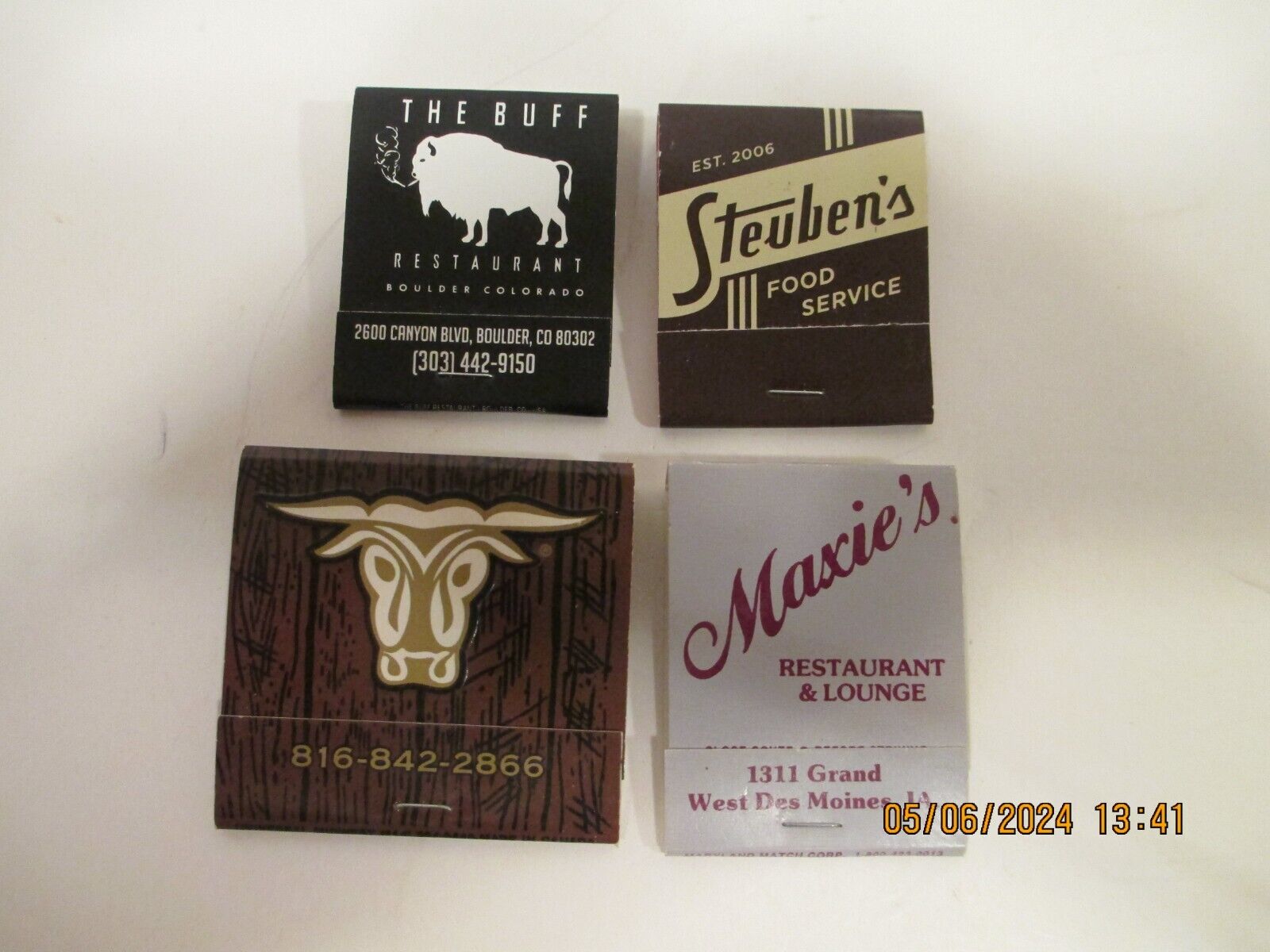 Four Vintage Matchbooks Some Closed Locations