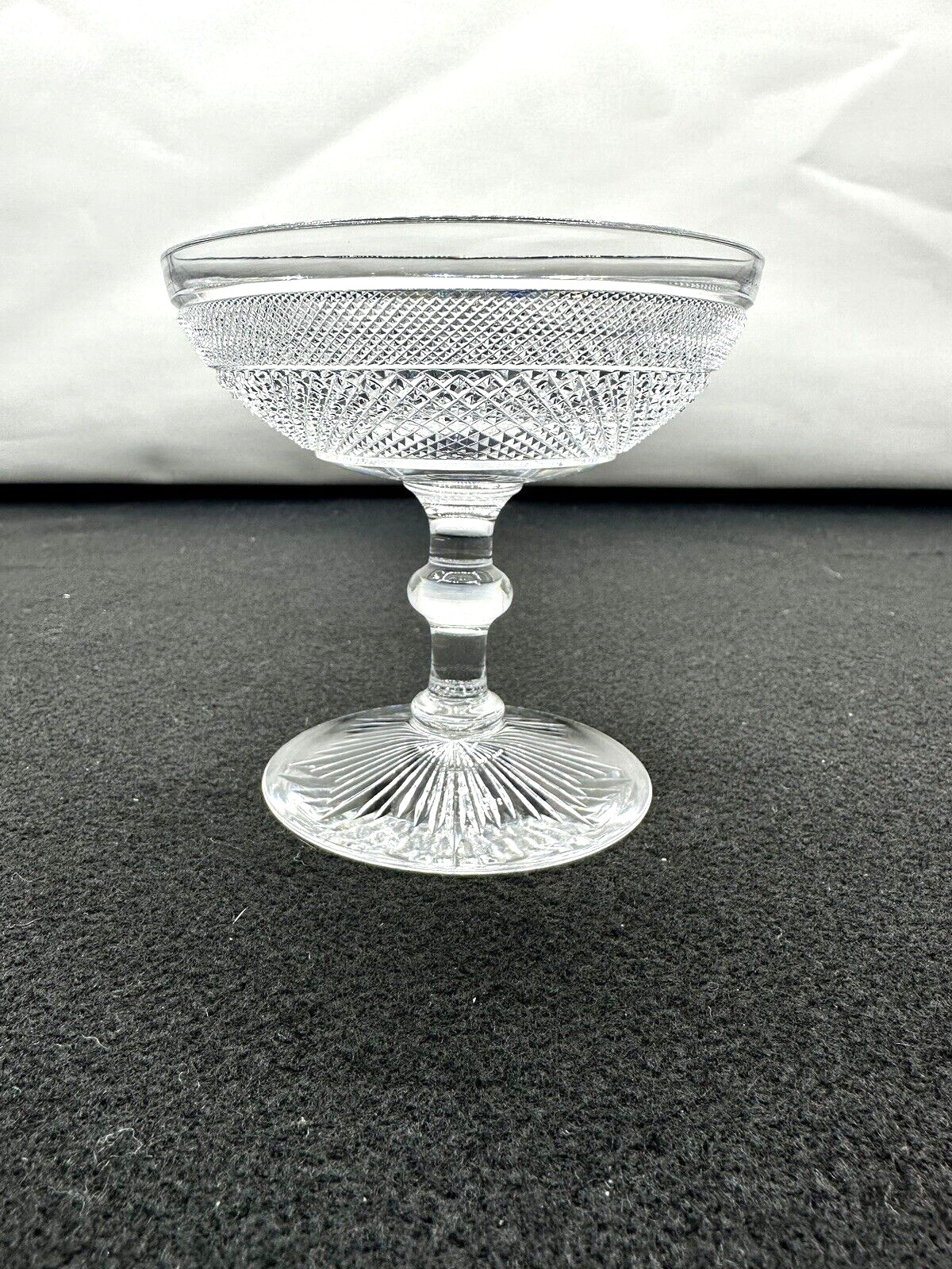 1 Steuben Crystal Champagne Coupe #6268 Queen Anne Pattern
