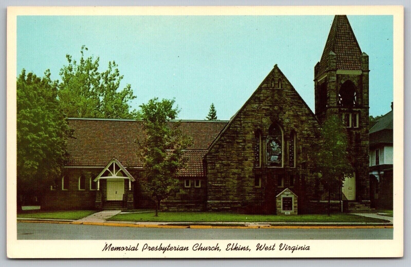 Memorial Presbyterian Church Elkins West Virginia Va Postcard