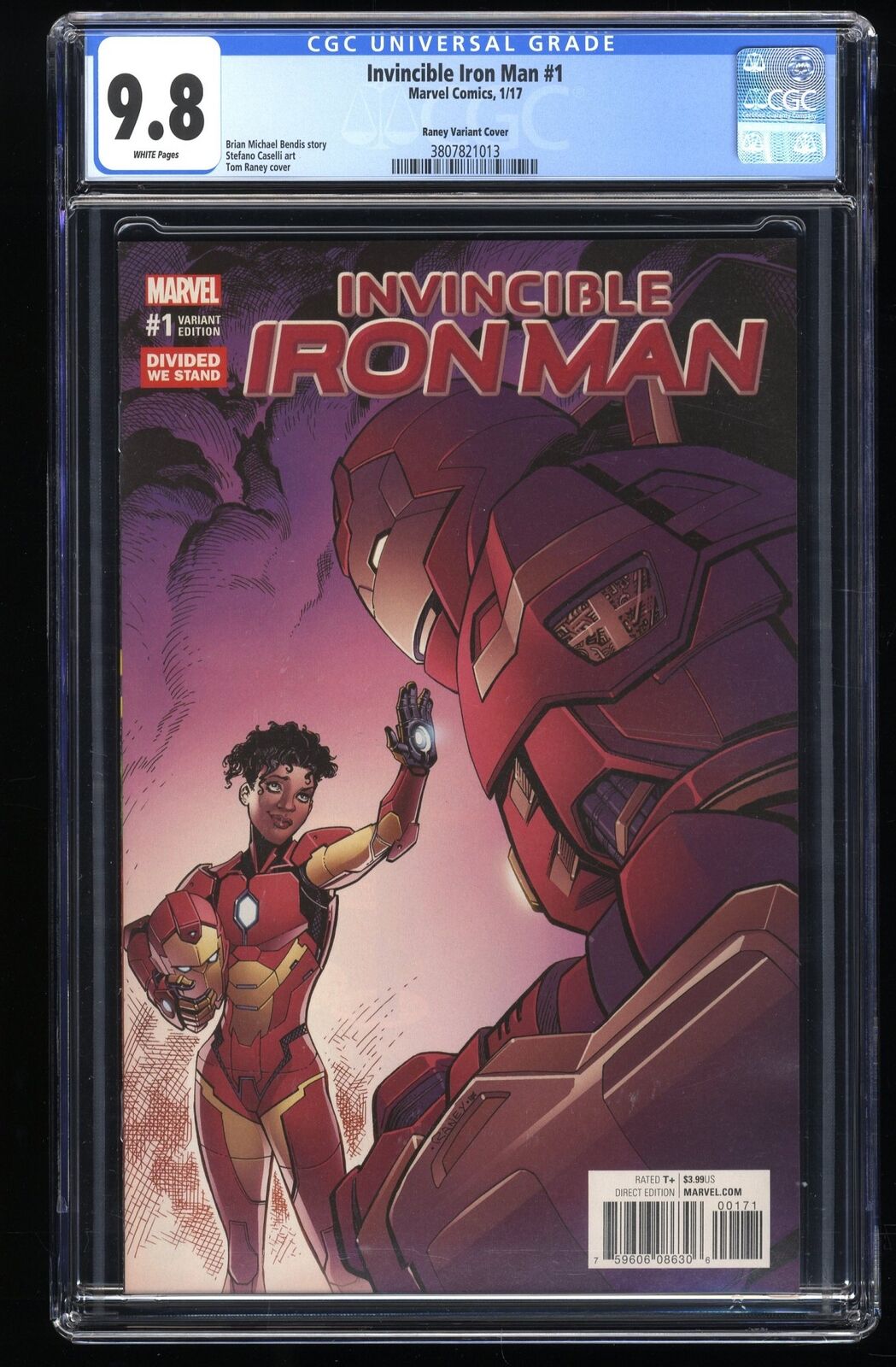 Invincible Iron Man (2017) #1 CGC NM/M 9.8 Raney Variant Marvel