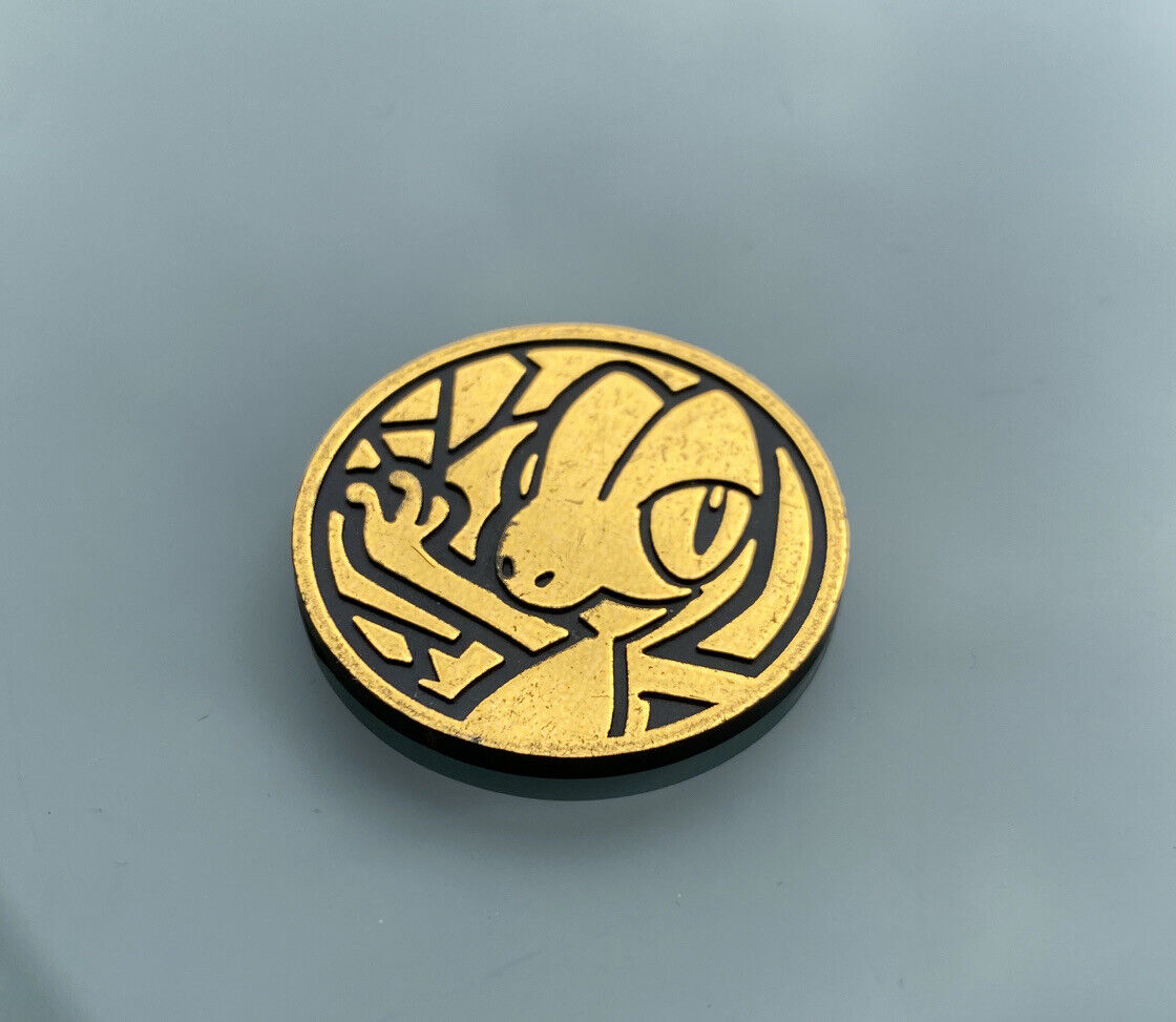 Pokemon Coin Gold Treecko Ultra Rare Small Sized Vintage EX Sandstorm Theme Deck