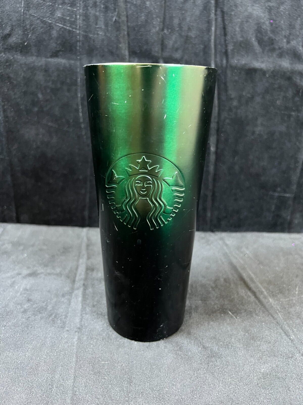 Starbucks 2020 Dark Black Green Ombre Tall Coffee Tea Travel Mug Cup 24 OZ