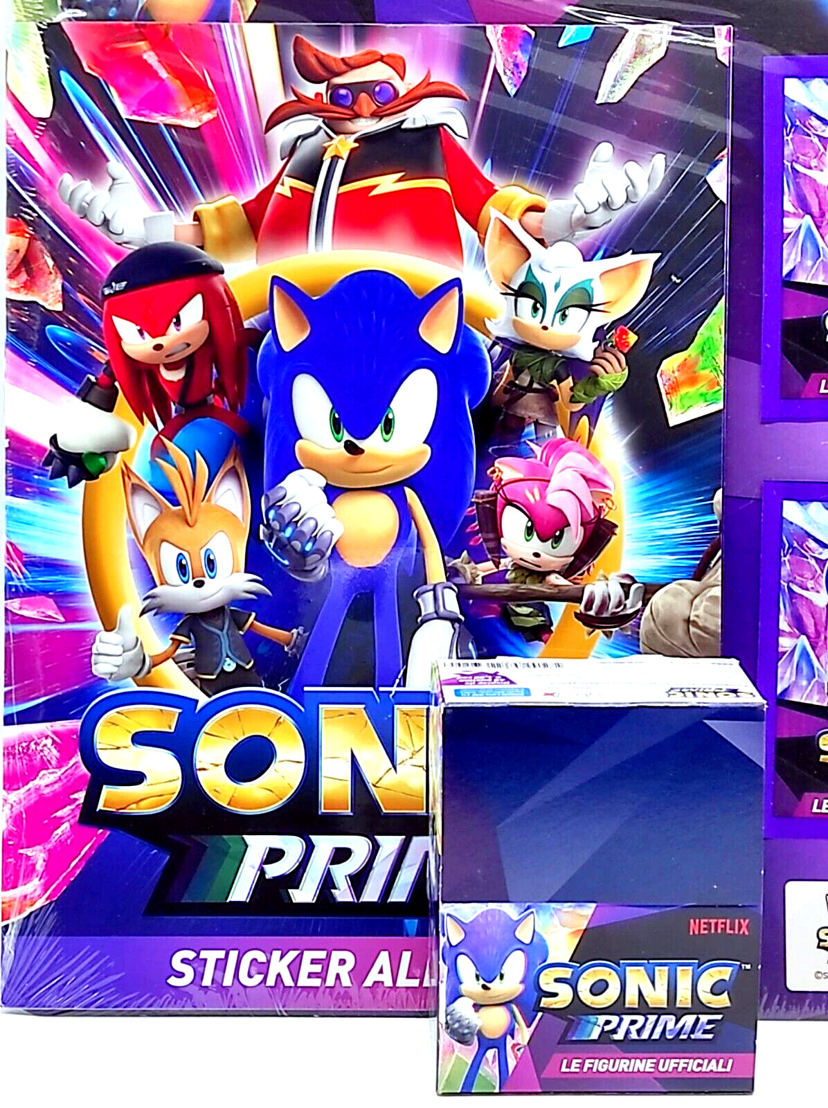 SONIC PRIME STICKER ALBUM WITH 42 PACKS OF STICKERS