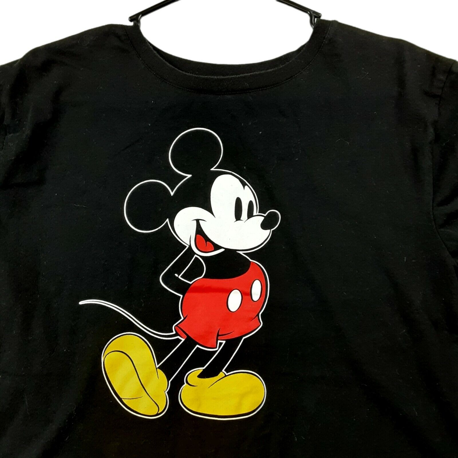 Mickey Mouse Juniors Crop T Shirt Large Disney Disneyland Youth *