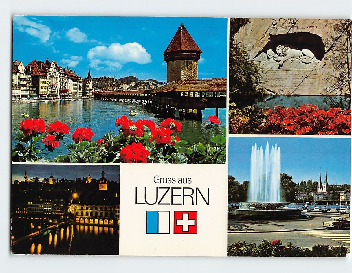 Postcard Gruss aus Lucerne, Switzerland