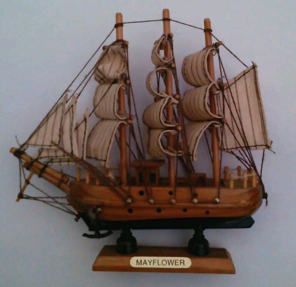 The Mayflower Model Ship 6 Inch Wood Boat Display
