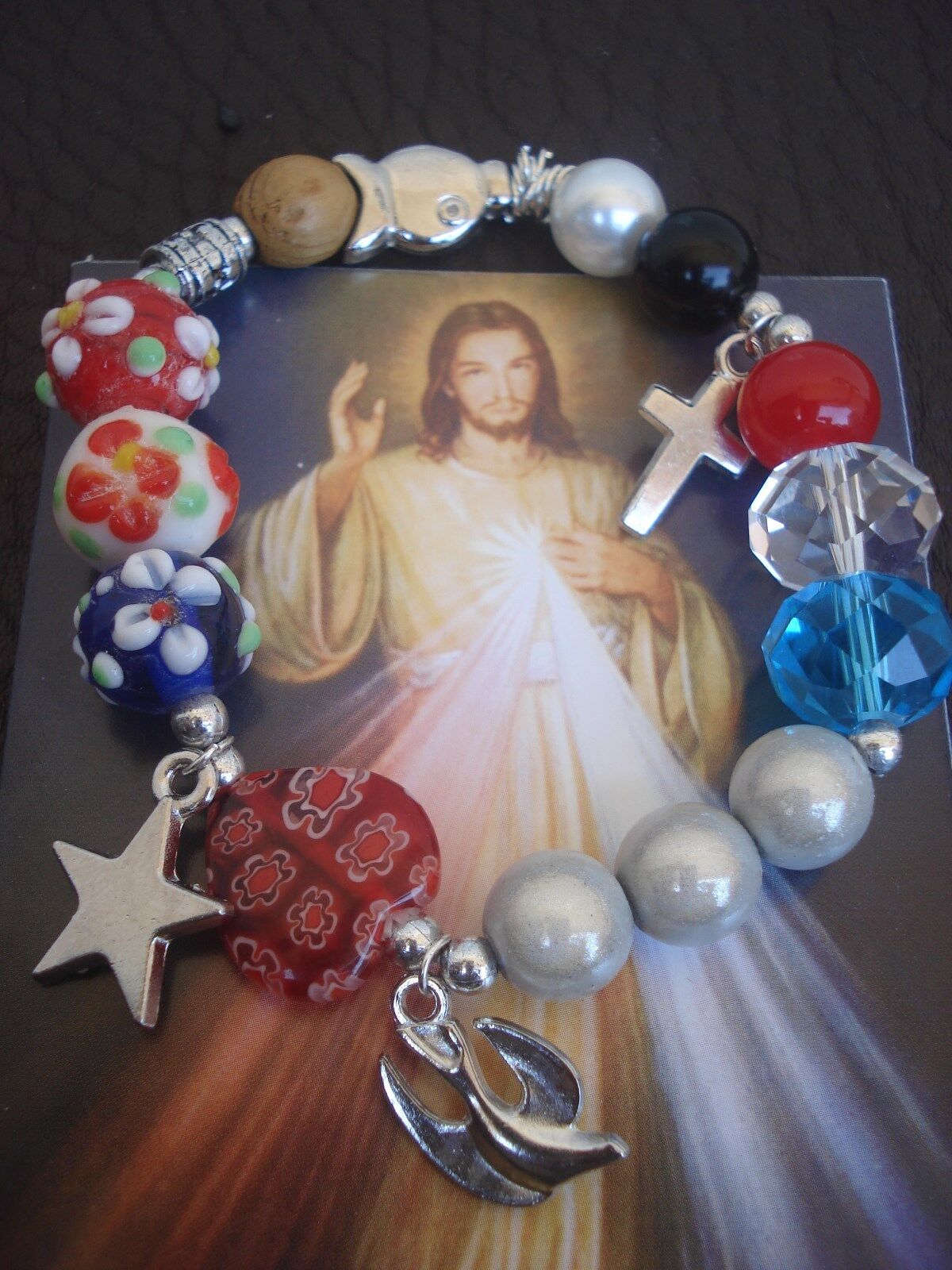 Story of Jesus Bracelet The Most Beautiful Story in the World Murano Olive Wood