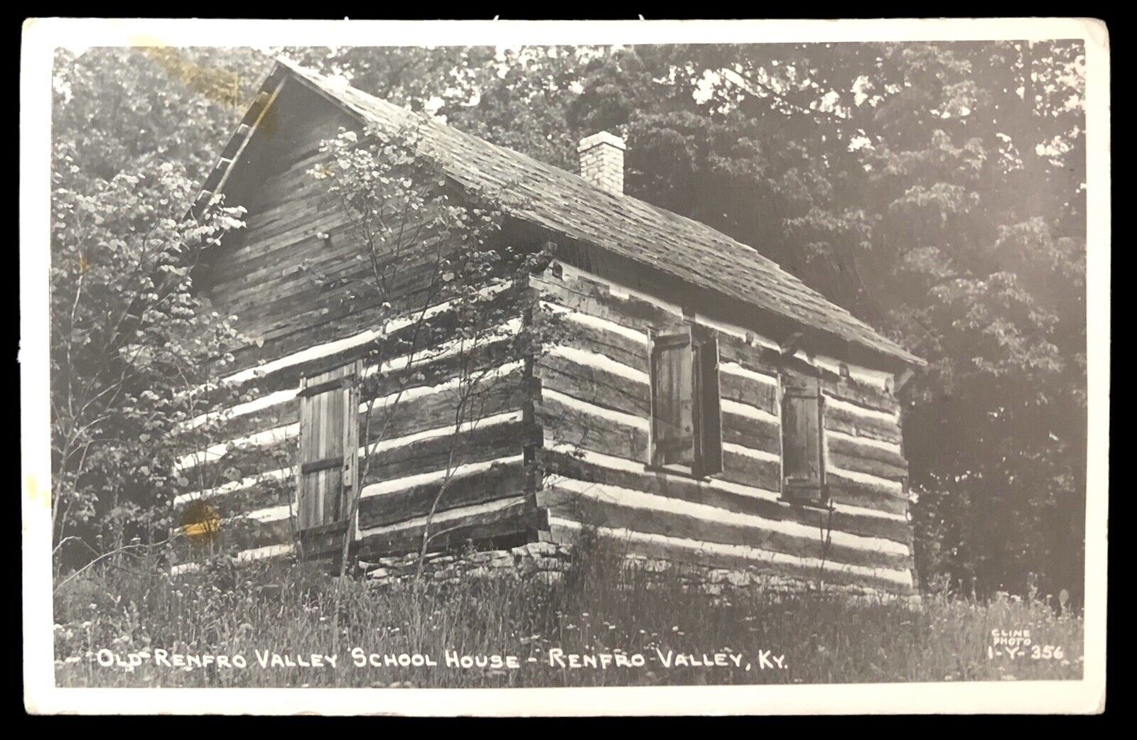 RPPC Old Renfro Valley School House Kentucky Exterior View c1950s
