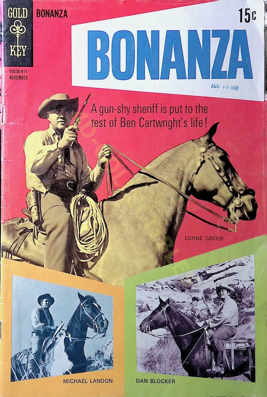 Vintage comic book Bonanza Gold Key Issue No 34  Aug 1969