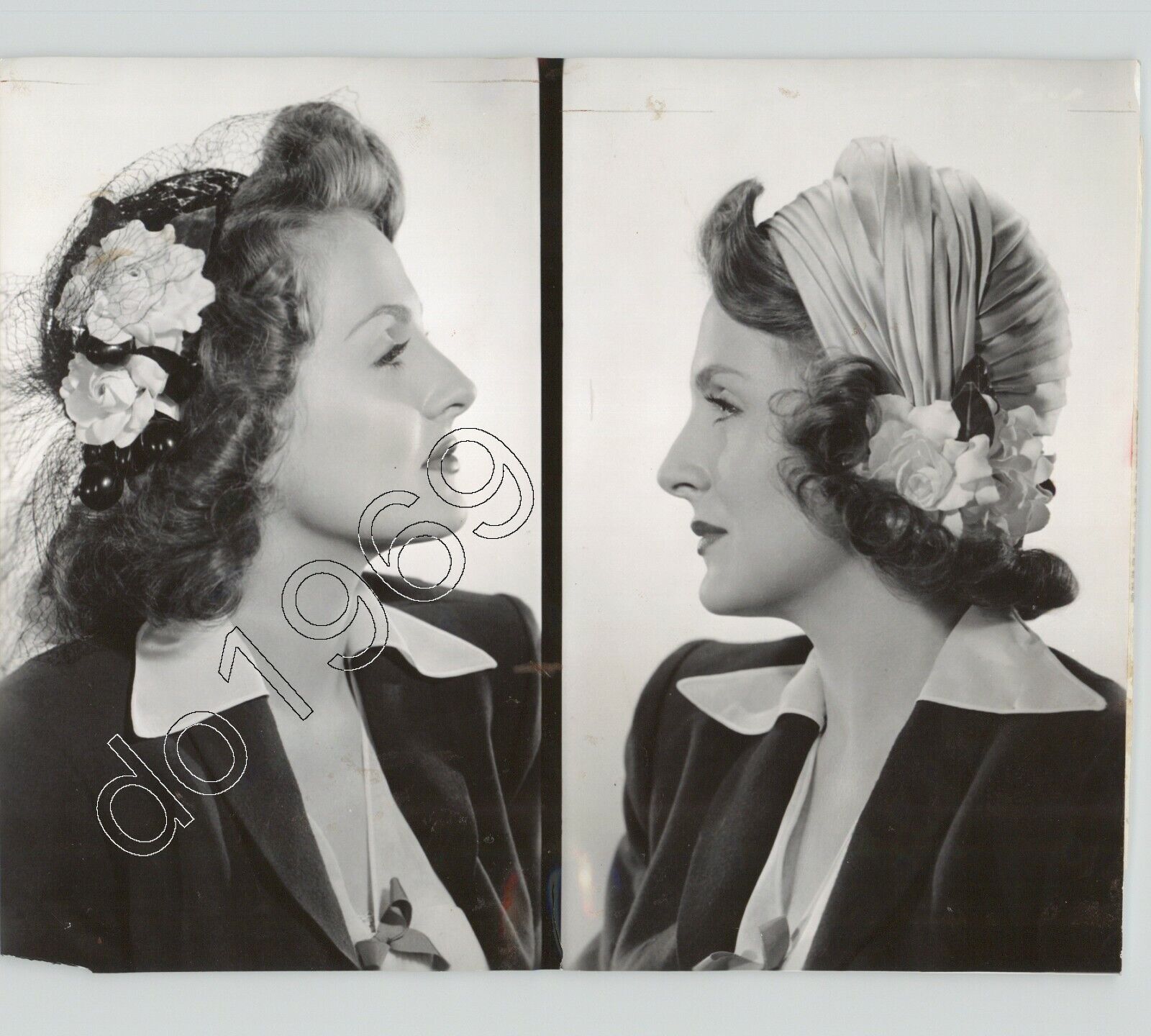 Actress CONSTANCE MOORE In Women’s Fashion Shoot Hat Vintage 1944 Press Photo