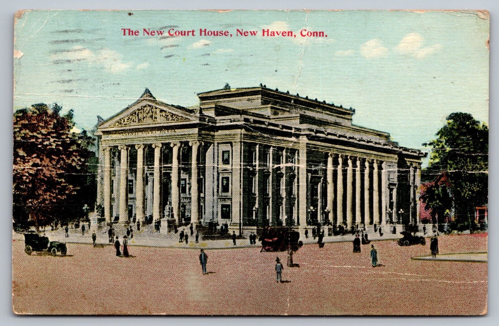 The New Court House New Haven Connecticut — Antique Postcard c. 1911
