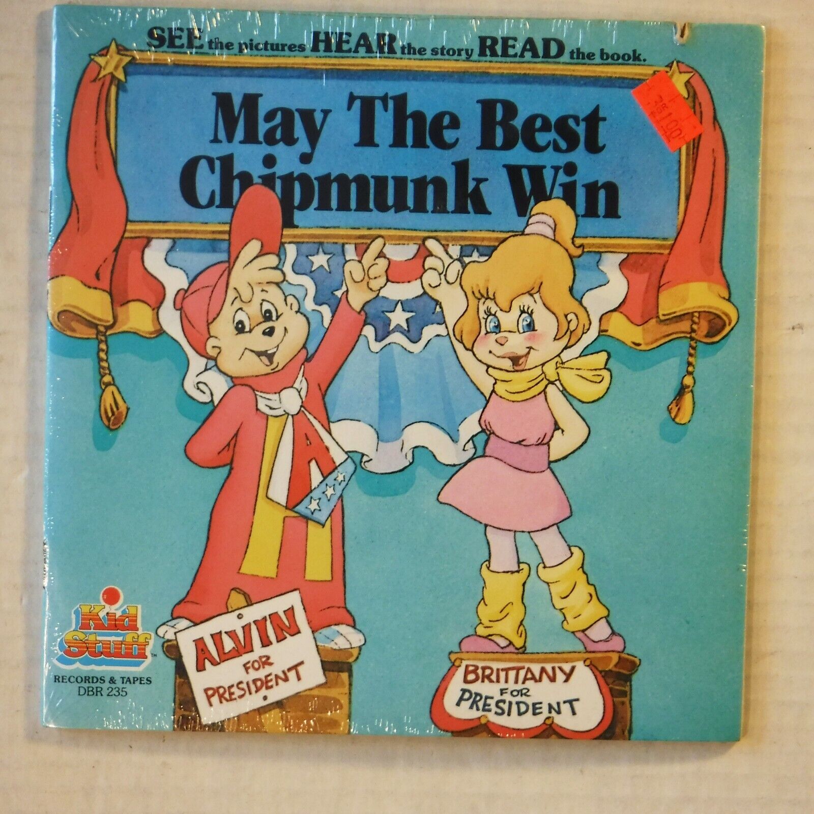 MAY THE BEST CHIPMUNK WIN – KID STUFF DBR-235 - CHILD’S BOOK /7” RECORD - SEALED