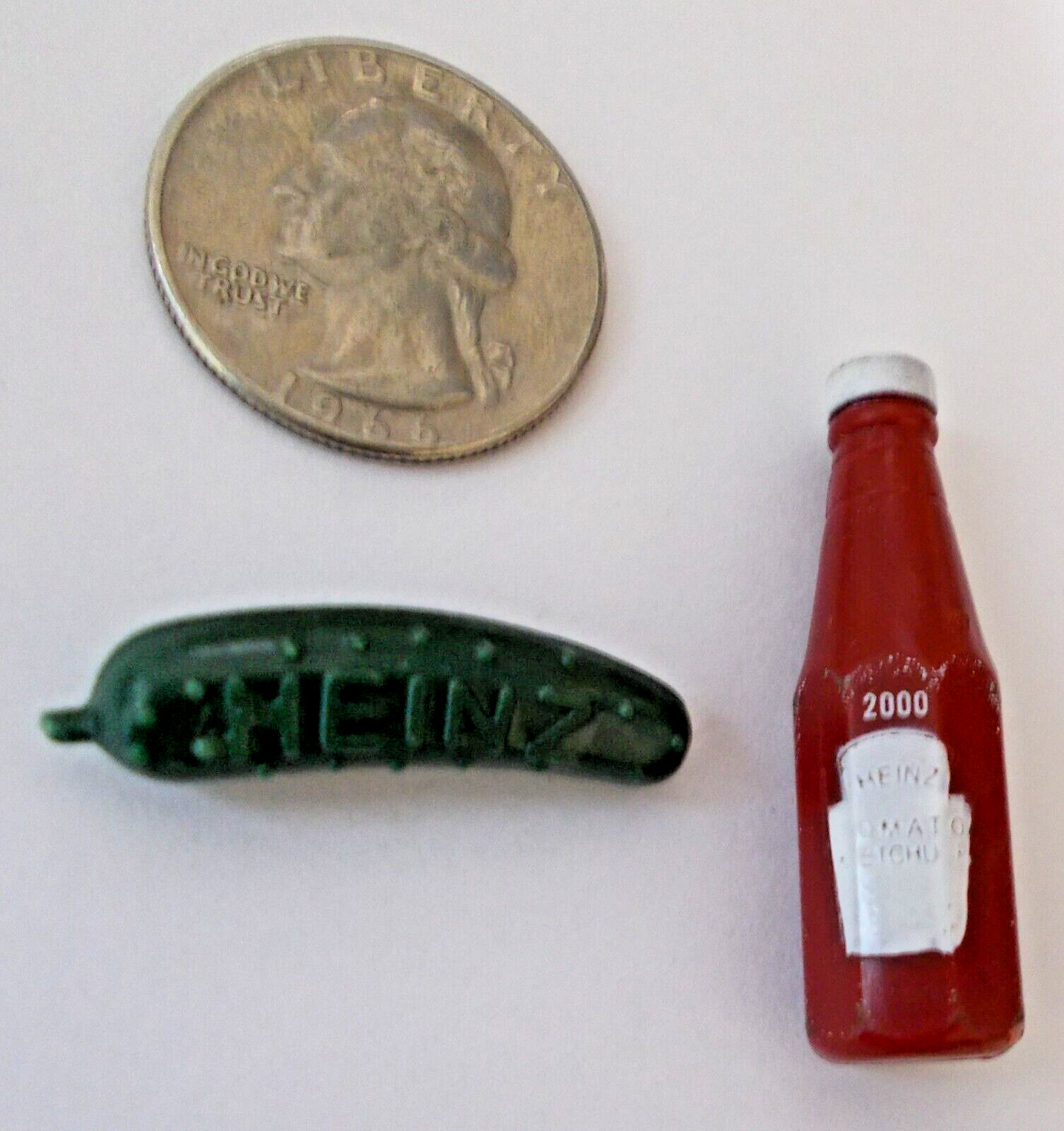 Heinz Small Pickle and Ketchup Lapel Pins - Vintage circa 2000
