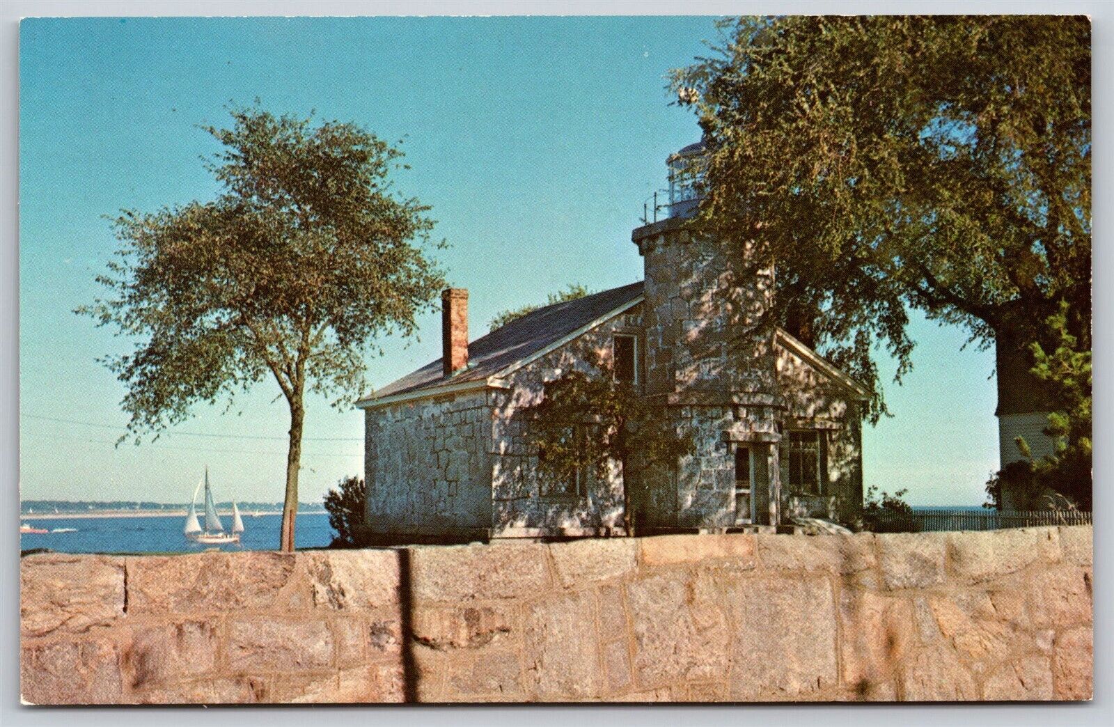 Postcard Stonington Lighthouse CT P183