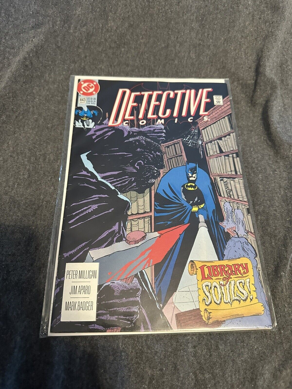Rare Detective Comics #643 Batman Error Mark Badger Variant Aparo 1992 DC Comics