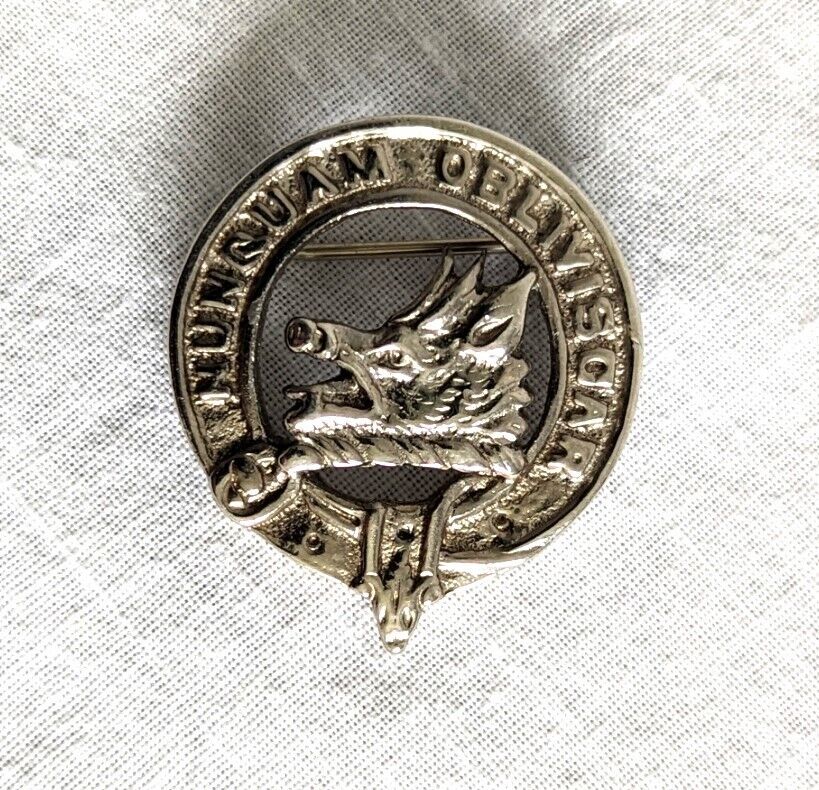 Clan MacIvor Vintage Small Scottish Badge Carrick Jewellery Made In Scotland