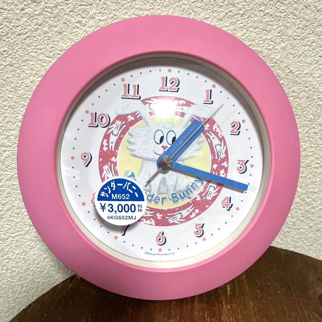 Thunder Bunny M652 Wall Clock 4KG652MJ13 Pink Rodney Alan Greenblat  from Japan