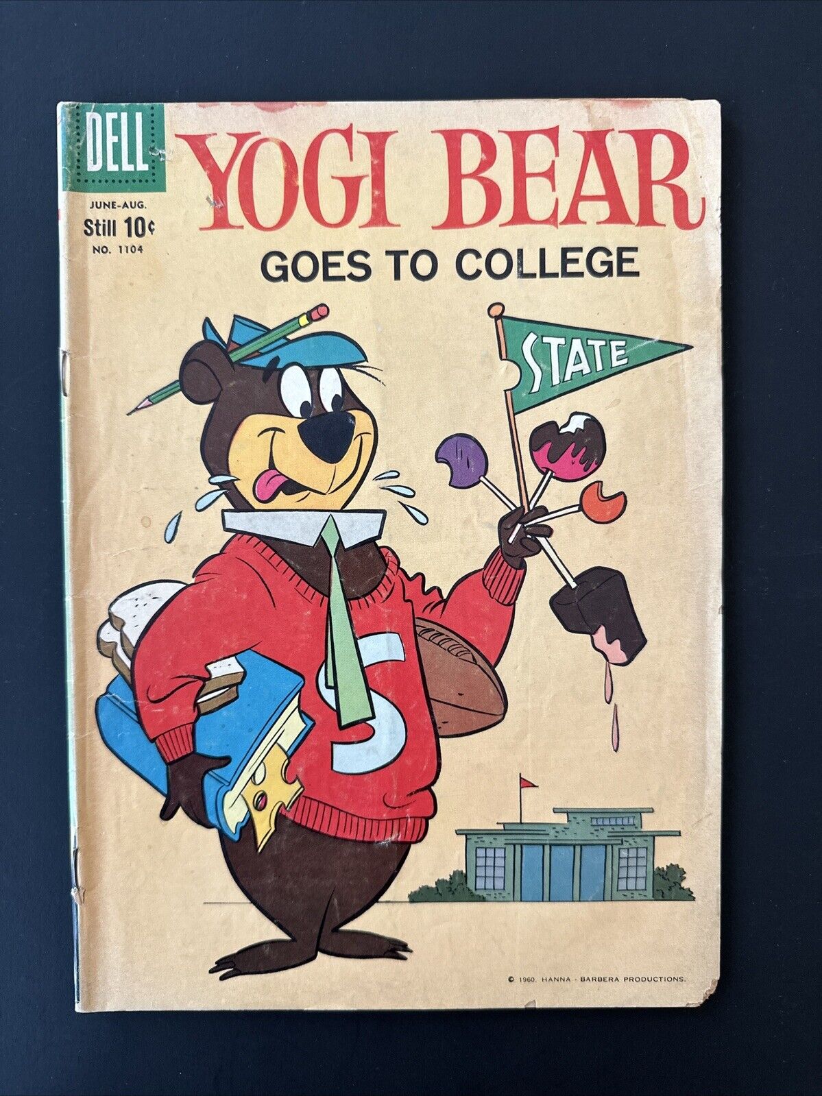 Four Color 1104 Yogi Bear  Goes To College 1960 DELL  Good/VG \