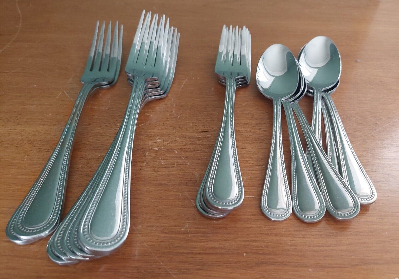 Wallace Continental Bead Stainless Steel Flatware 18 Piece Mixed Lot