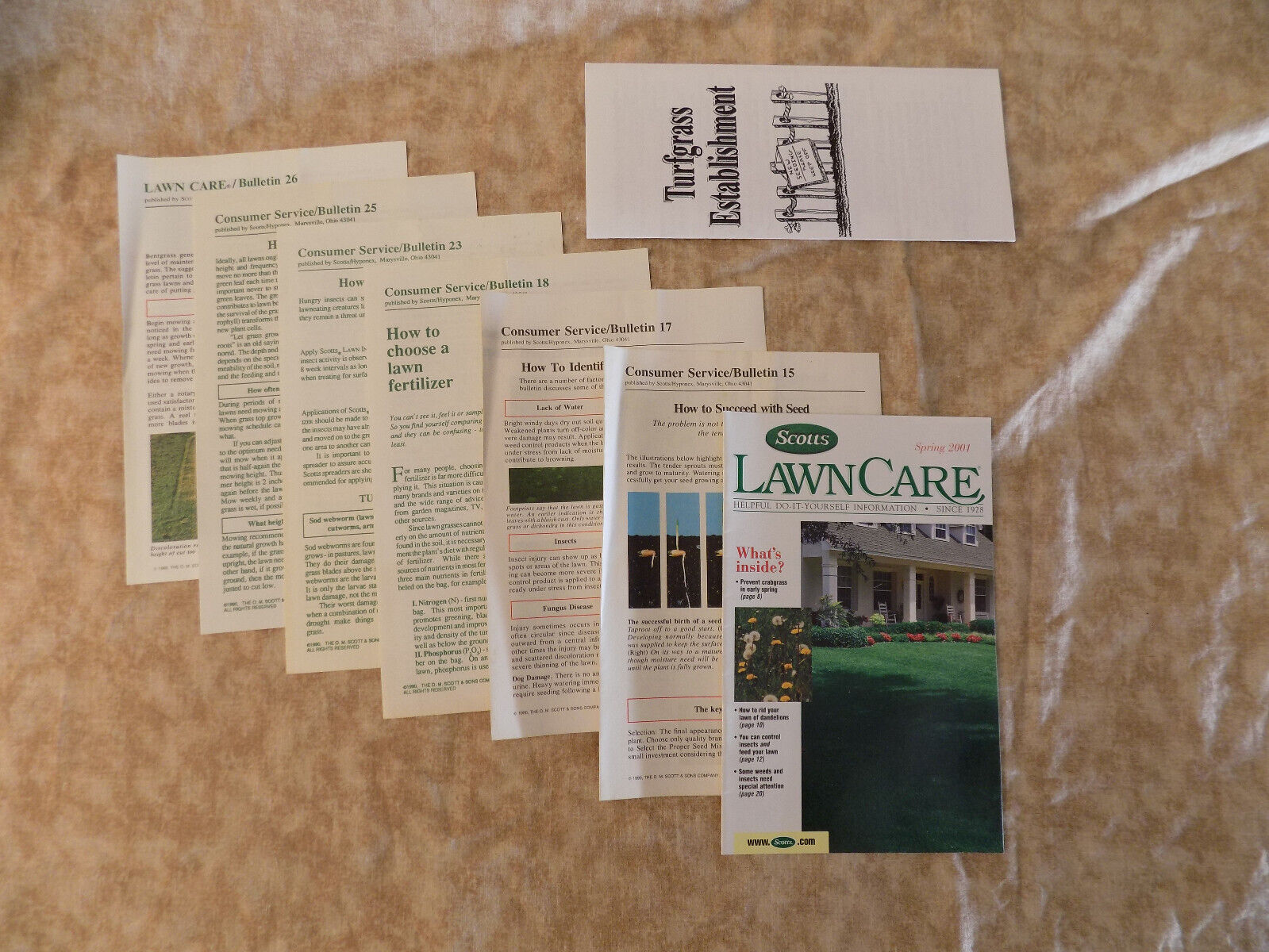 Vintage Scott Lawn Care Brochures