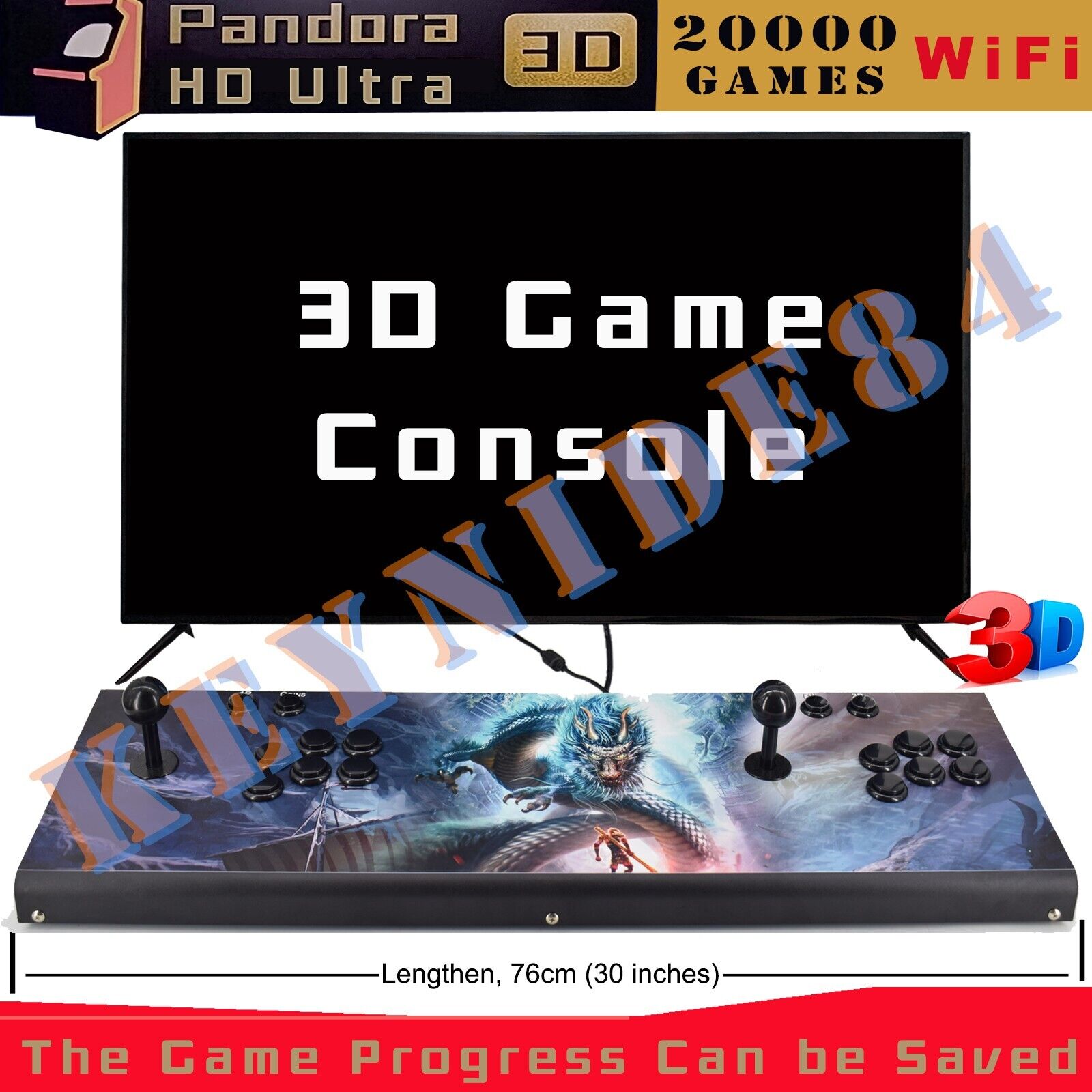 NEW Retro Video 3D WiFi ALL Metal Lengthen 20000 Games Pandora Box Home Arcade
