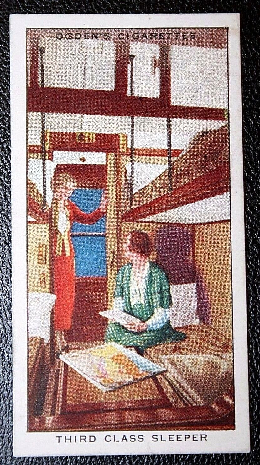 LMS  Third Class Sleeper Coach   Vintage 1936 Illustrated Card  GD14M