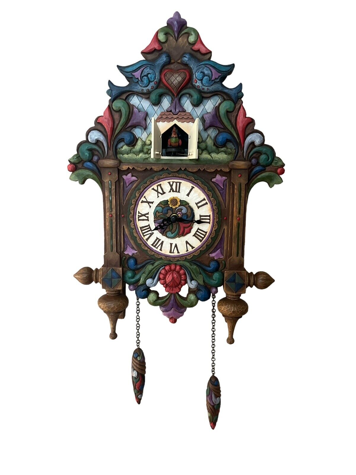 Rare Jim Shore Cuckoo Clock Heritage Creek Old Time Tradition No Pendulum